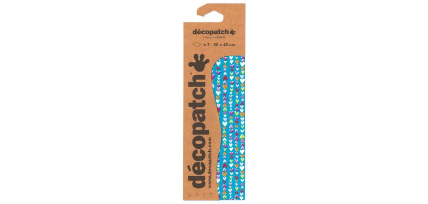 Pochette 3 Feuilles Identiques Ref 410 - Bleu