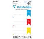 Sachet de 12 étiquettes adhésives assorties 33,5x75mm - motif imprimé