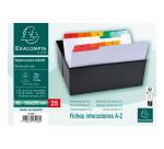 Intercalaires pour boite à fiches, imprimés de A à Z carte blanche 160g 25 compartiments- A5 - Blanc