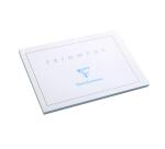 Bloc encollé de 20 Cartes Triomphe - Bristol Blanc - A6- 105x148 mm - 205g/m2 - Blanc