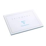 Bloc encollé de 20 Cartes Triomphe - Bristol Blanc - A6- 105x148 mm - 205g/m2 - Blanc