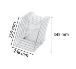 Distributeur de prospectus 5 compartiments A4 - Cristal