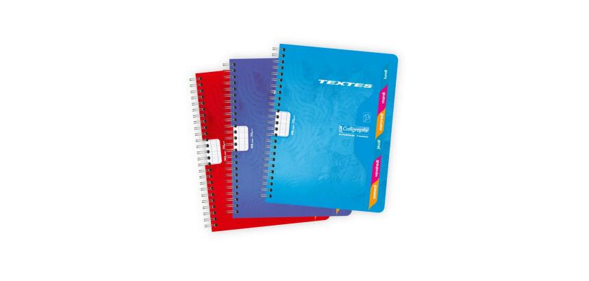 Textes reliure intégrale 7000 17x22 cm 148 pages grands carreaux 70 g - Assortis