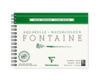 Fontaine album spiralé 12F 18x24cm 300g grain torchon