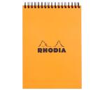 Bloc reliure intégrale Rhodia Classic 14,8x21 cm 80 feuillets ligné microperforé 80g - Orange
