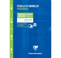 Feuillets mobiles-blanc A4 petits carreaux 300 pages - Bleu Klein