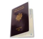 Etui de protection pour passeport 2 volets PVC lisse 20/100e - Cristal