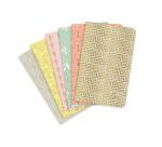 Carnet piqûre textile Neo Deco Collection Printemps-Été 11x17cm 96 pages ligné motifs assortis papier ivoire 90g - Assortis