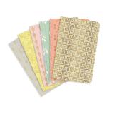 Carnet piqûre textile Neo Deco Collection Printemps-Été 11x17cm 96 pages ligné motifs assortis papier ivoire 90g - Assortis
