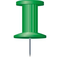 Blisterbox mit 25 Stück Pinnwandnadeln Push Pins, Ø10mm, Spitze 7mm