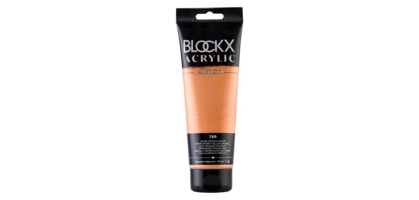 Peinture acrylique fine tube 250ml - Jaune-orange nacré