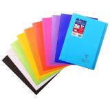 Cahier piqué Koverbook A4 96 pages ligné + marge couverture polypropylène transparent - Assortis