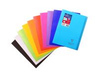 Cahier piqué Koverbook A4 96 pages ligné + marge couverture polypropylène transparent - Assortis