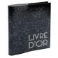 Livre d'or 140 pages tranche argent - Format 21x19cm - STRASS - Couleurs assorties