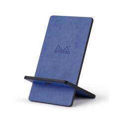 Rhodiarama support pour téléphone mobile simili cuir italien 13x8x8,5 cm - Saphir