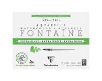 Fontaine Extra Blanc Grain Torchon bloc collé 4 côtés 15F 15x20cm 300g