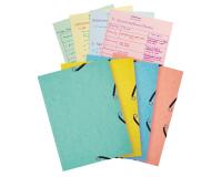 Exacompta Aquarel Elasticated Folder with 3 Flaps + 25 Bristol Sheets, A5 - Assorted colours