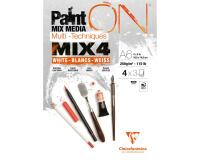 PaintON MIX4 bloc collé 12F A6 250g assorti 4x3F