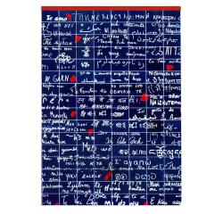 Le Mur des Je t'aime, Bloc entoilé entête A5 14,8x21 cm, 70 feuillets, ligné