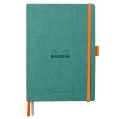 Rhodia Goalbook Softcover Notebook - Dot - 120 Sheets - 90gsm - Aqua