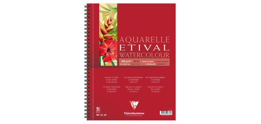 Etival album spiralé 10F A4 200g grain classic