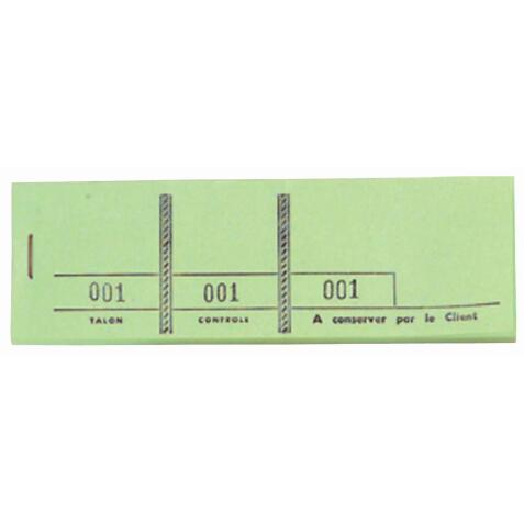 Bloc passe-partout 100 feuillets numérotés de 3 volets - Format 4,8x15 cm