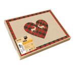 Barquette de 400 sets de table papier gaufré recyclé 80g/m2, Montagne Lin - Format 30x40cm - Montagne Lin