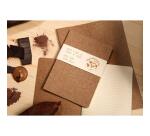 Jeans et Cocoa, Carnet piqué cousu fil A6 96 pages lignées, cacao - Cacao