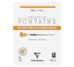 Fontaine Extra Blanc Grain Satiné bloc collé 4 côtés 12F 31x41cm 300g