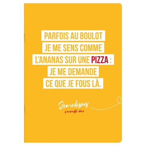 Jemedisais, Carnet piqué A5 14,8x21 cm, 96 pages, ligné, assortis. - Multicolore