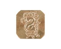 Sceau carré enluminée pour cachet de cire