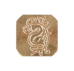 Sceau carré enluminée pour cachet de cire