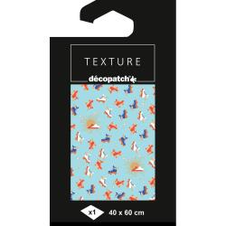 Papier Texture Décopatch n°866 -1 feuille 40x60cm - Bleu