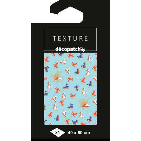 Papier Texture Décopatch n°866 -1 feuille 40x60cm - Bleu