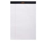 Bloc agrafé Rhodia N°19 21x31,8 cm 80 feuillets ligné avec marge 80g - Noir