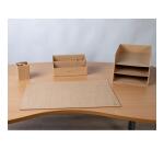 Trieur vertical / porte lettres 3 compartiments carton Eterneco - Brun motifs géométriques