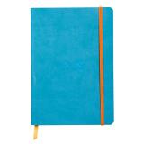 Rhodiarama carnet souple A5 160 pages dot papier ivoire 90g fermeture élastique - Turquoise