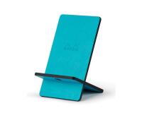 Rhodiarama support pour téléphone mobile simili cuir italien 13x8x8,5 cm - Turquoise