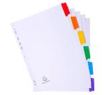 Intercalaires carte blanche 160g - 6 positions - A4+ - Blanc