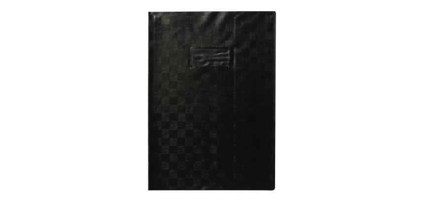 Protège-cahiers grain madras avec rabats marque-pages PVC 22/100ème A4
