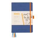 Rhodiarama Goalbook rembordé rigide A5 240 pages dot papier ivoire 90g - Saphir