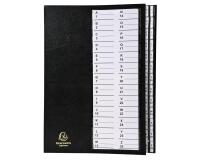 Trieur à onglets cavaliers 26 compartiments Alphanumériques - A4 - Noir