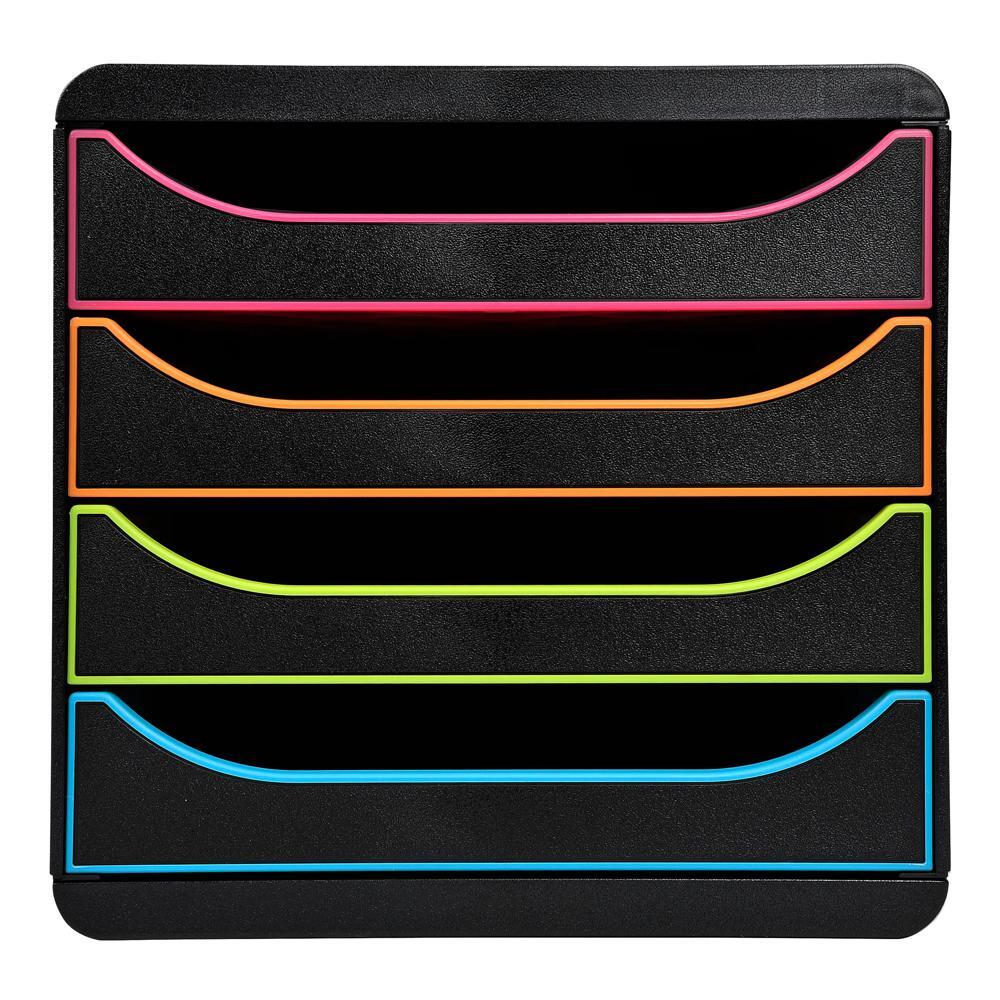 Cassettiera Big Box 4 cassetti Black Office