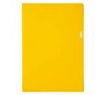 Etui carton de 100 pochettes coin PVC lisse haute résistance 13/100e - A4 - Jaune