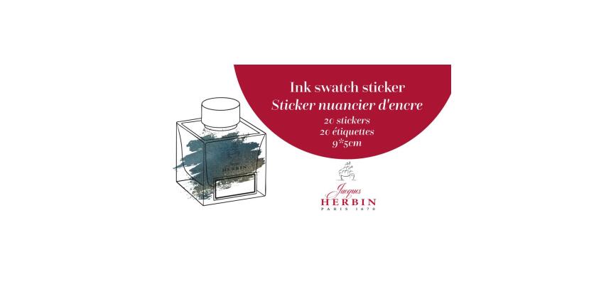 Sachet de 20 nuanciers stickers Jacques Herbin Prestige