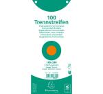 Paquet 100 fiches intercalaires horizontales unies perforées - 105x240mm