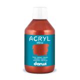 Darwi Flacon de 250 ml de Peinture Acrylique Universelle Métallique - Cuivre