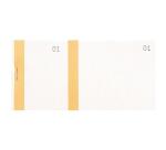 Nummerboekjes met 100 blad met dubbele nummering en gekleurde band - 6,6x13,5cm