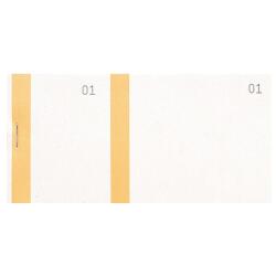 Bloc vendeur à bande couleur 100 feuillets double numérotage - 6 ,6 x 13,5 cm