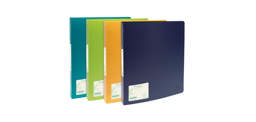 Classeur 2 anneaux plastifié Exacompta Forever A4 maxi - Dos 3 cm couleurs assorties